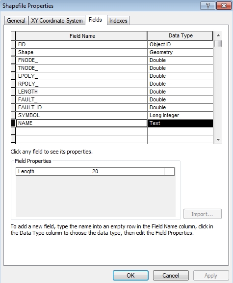 Shapefile properties GUI